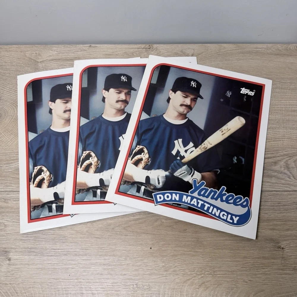 Don Mattingly Yankees Topps Pocket Folder Lot Vintage MLB Baseball Collector‎
